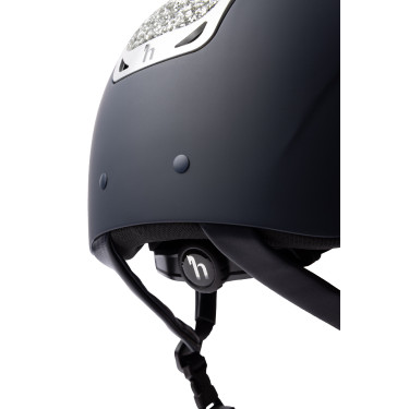 Paardrijcap met kristallen versiering Horze Arix II Donkerblauw / zilver