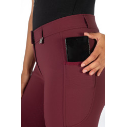 Broek Livigno full grip 1/1 siliconen HKM dames Lauria Garrelli Bordeaux Broek Livigno full grip 1/1 siliconen HKM dames Lauria Garrelli Bordeaux