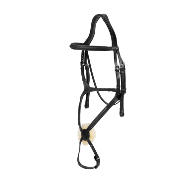 Bridon muserolle combinée tressé New English Collection by Dy'on Noir Bridon muserolle combinée tressé New English Collection by Dy'on Noir