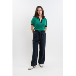 Pantalon Paisley Harcour femme Marine Bleu marine