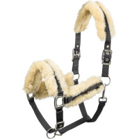 Licol Equi-Theme Mouton véritable Noir Licol Equi-Theme Mouton véritable Noir