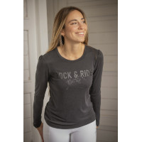 T-shirt Pénélope Lovely lange mouwen Anthracite