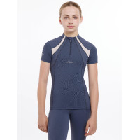 Mesh ondergoed Mia LeMieux Young Rider korte mouwen Blauw schemer