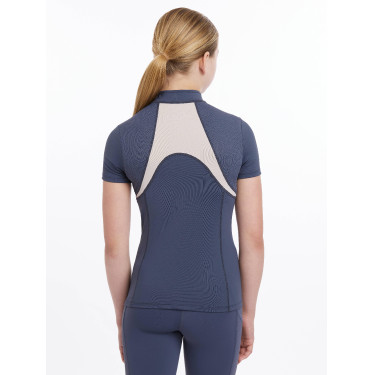 Mesh ondergoed Mia LeMieux Young Rider korte mouwen Blauw schemer