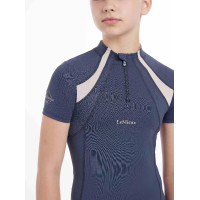 Sous-vêtement mesh Mia LeMieux Young Rider manches courtes Bleu dusk Sous-vêtement mesh Mia LeMieux Young Rider manches courtes Bleu dusk