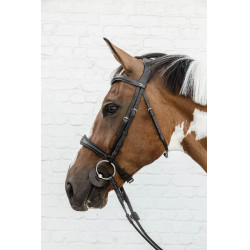 Muserolle Anatomique Sans Sous Barbe New English Collection Dy'on Noir Muserolle Anatomique Sans Sous Barbe New English Collection Dy'on Noir