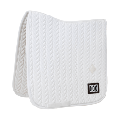 Tapis de selle compétition Fishbone avec 2 numéros Kentucky Dressage Blanc Tapis de selle compétition Fishbone avec 2 numéros Kentucky Dressage Blanc