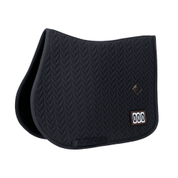 Tapis de selle compétition Fishbone avec 2 numéros Kentucky Jumping Noir Tapis de selle compétition Fishbone avec 2 numéros Kentucky Jumping Noir