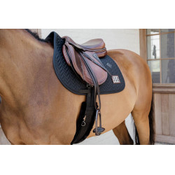 Wedstrijdzadeldek Fishbone met 2 nummers Kentucky Jumping Zwart