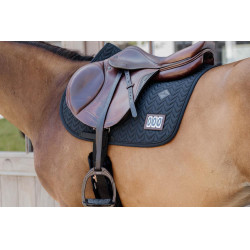 Wedstrijdzadeldek Fishbone met 2 nummers Kentucky Jumping Zwart