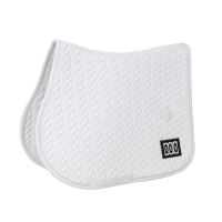 Tapis de selle compétition Fishbone avec 2 numéros Kentucky Jumping Blanc Tapis de selle compétition Fishbone avec 2 numéros Kentucky Jumping Blanc