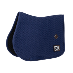 Tapis de selle compétition Fishbone avec 2 numéros Kentucky Jumping Marine Bleu marine