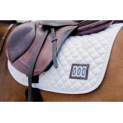 Tapis de selle de compétition 2 numéros Kentucky Jumping Blanc Tapis de selle de compétition 2 numéros Kentucky Jumping Blanc