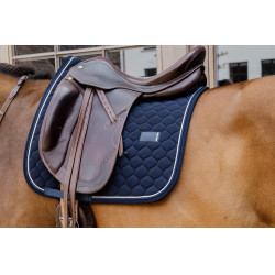 Tapis onion quilt rubber logoo dressage Kentucky Marine Bleu marine