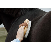 Zachte borstel met zachte haren small Grooming Deluxe Natuurlijk Bruin