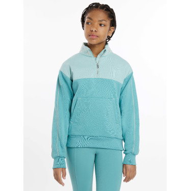 LeMieux trui met rits, Kate Young Rider kwart model Lagune Blauw