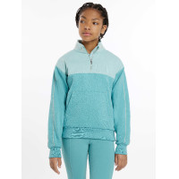 Pull LeMieux à fermeture éclair Quart Kate Young Rider Stone Gris