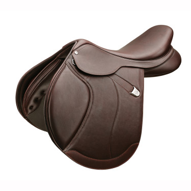 Selle Bates Caprilli Close Contact+ avec quartier avancé cuir Luxe Marron