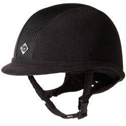 Charles Owen AYR8 Microsuède helm Zwart