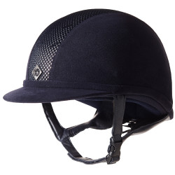 Casque Charles Owen AYR8 Micro-suede Marine / argenté Bleu