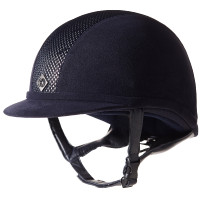 Charles Owen AYR8 Microsuède helm Marine / zilverkleurig Blauw