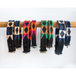 Collier chien Polo HFI Noir / marine / argenté Motifs