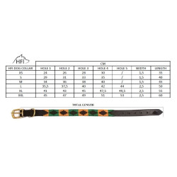 Collier chien Polo HFI Noir / marine / argenté Motifs