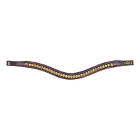 Voorgevormd gewatteerd voorstuk met golvende strass HFI Marron / or