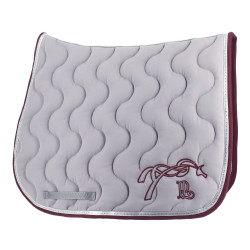 Zadeldek Pénélope Classique Lichtgrijs / inox / bordeaux