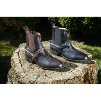 Lanières d'éperons cuir HFI Noir Lanières d'éperons cuir HFI Noir