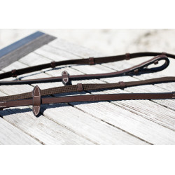 Rênes en tissu cuir HFI Master Noir
