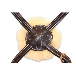 **Mexicaanse neusriem hoofdstel met sierstiksels HFI** Zwart **Mexicaanse neusriem hoofdstel met sierstiksels HFI** Zwart