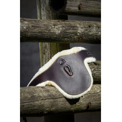 HFI Master singelriem leer / schapenwol Zwart