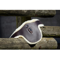 Sangle bavette HFI Master cuir / mouton Noir