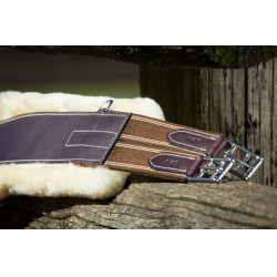 Sangle bavette HFI Master cuir / mouton Noir