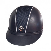 Charles Owen SP8 Leather Look piping helm Marine