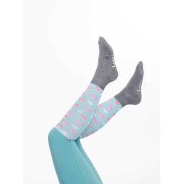 Chaussettes LeMieux Footsie Cochon volant Bleu