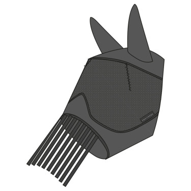 Anti-vlieg anti-UV masker Equithème Franges Anti-vlieg anti-UV masker Equithème Franges