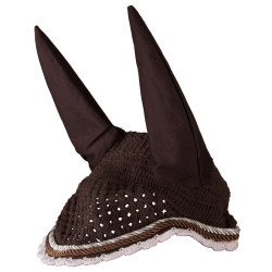 Bonnet anti-mouches Imperial Riding Italy de Luxe Choco / beige Marron Bonnet anti-mouches Imperial Riding Italy de Luxe Choco / beige Marron