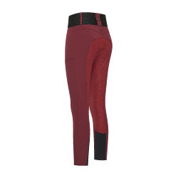 Legging d'équitation Euro-Star Athletic leanline FullGrip Pomegranate Rouge
