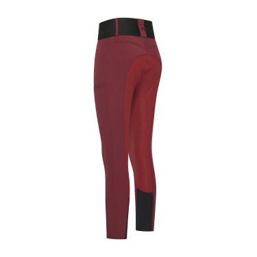 Legging d'équitation Euro-Star Athletic leanline FullGrip Pomegranate Rouge