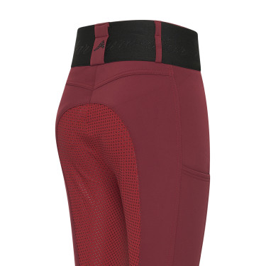 Legging d'équitation Euro-Star Athletic leanline FullGrip Pomegranate Rouge
