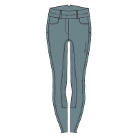 KIDS Legging d'équitation Easy Rider Rihanna FullGrip Marine