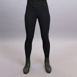 Pantalon d'équitation Easy Rider Queen Diamond Fond de peau Noir