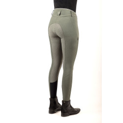 Pantalon d'équitation Euro-star Equitation Queen Diamond FullGrip été Gris castor