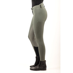 Pantalon d'équitation Euro-star Equitation Queen Diamond FullGrip été Gris castor