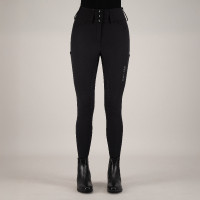 Pantalon d'équitation Euro-star Aurelia Diamond FullGrip Noir