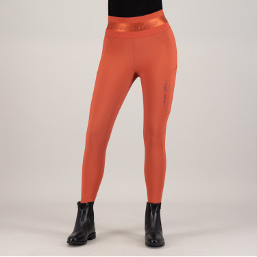 Legging d'équitation Euro-Star Impress FullGrip Cinna foncé Orange