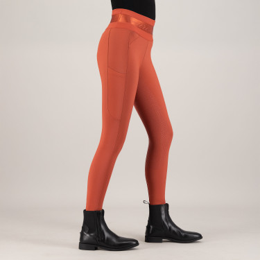Legging d'équitation Euro-Star Impress FullGrip Cinna foncé Orange