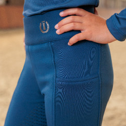 Legging d'équitation Imperial Riding Tessy FullGrip Kids Saphir Bleu